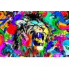 Samolepiaca tapeta hlava leva v štýle pop art