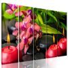 5-dielny obraz Zen kompozícia s kvetmi orchidei