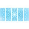 5-dielny obraz magická snehobiela Mandala