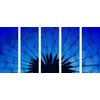 5-dielny obraz abstraktná nočná púpava