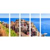 5-dielny obraz malé Talianske mestečko