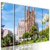 5-dielny obraz nádherná Barcelónska katedrála