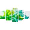 5-dielny obraz nádherná abstrakcia zelenej farby