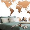 Samolepiaca tapeta bronzová mapa sveta