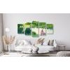 5-dielny obraz ukľudňujúca zeleň