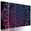 5-dielny obraz fialová Mandala