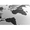Obraz mapa sveta ako pšeničné pole v čiernobielom prevedení