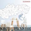 Samolepiaca tapeta podrobná mapa Slovenska