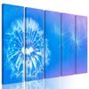 5-dielny obraz púpava v modro bielych farbách