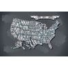 Samolepiaca tapeta abstraktná mapa USA
