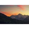 Samolepiaca fototapeta obloha po západe slnka nad horami