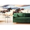 Očarujúca samolepiaca tapeta stádo cválajúcich koní