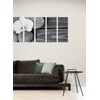 5-dielny obraz ukľuňujúce SPA zátišie v čiernobielom prevedení