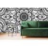 Samolepiaca tapeta čiernobiela Mandala