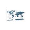 Obraz mapa sveta s historickým nádychom v modrom prevedení