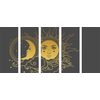 5-dielny obraz symboly slnka a mesiaca