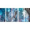 5-dielny obraz prekrásna abstrakcia zimnej prírody