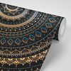Tapeta krásna modro zlatá Mandala