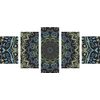 5-dielny obraz zaujímavá vintage Mandala