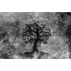 Tapeta nádherný strom života v čiernobielom prevedení