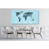 Obraz nádherná mapa v odtieňoch modrej