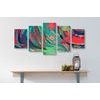 5-dielny obraz farebná abstrakcia