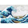 Samolepiaca tapeta imitácia Veľkej vlny z Kanagawa - K. Hokusai