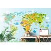 Samolepiaca tapeta detská mapa s kreslenými zvieratkami