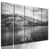 5-dielny obraz čarovná krajina v čiernobielom prevedení