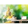 Samolepiaca tapeta Budha sediaci na lotosovom kvete