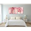 5-dielny obraz detail na ružové kvety