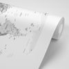 Samolepiaca tapeta klasická mapa v čiernobielom prevedení