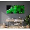 5-dielny obraz zaujimavý zelený dym