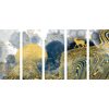 5-dielny obraz abstrakcia prírody