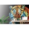 Originálna samolepiaca tapeta tiger s abstraktným nádychom