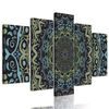 5-dielny obraz zaujímavá vintage Mandala