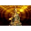 Obraz socha Budhu na žiarivom pozadí