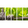 5-dielny obraz wellness zátišie a Budha