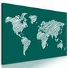 Obraz zaujímavá mapa na zelenom pozadí
