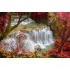 Očarujúca samolepiaca fototapeta vodopád uprostred lesa