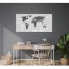 Obraz nádherná mapa v čiernobielom prevedení