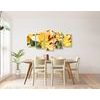 5-dielny obraz nežná žltá ľalia