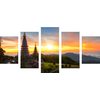 5-dielny obraz krásy Thajských hôr