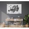 Obraz na korku šedá mapa Európy s retro nádychom