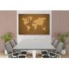 Obraz nádherná mapa sveta v hnedom prevedení