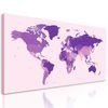Obraz mapa štátov vo fialovom prevedení