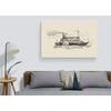 Obraz parník v retro zobrazení