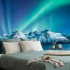Fototapeta polárna žiara nad horami
