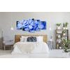 5-dielny obraz krásne nebesky modré kvety