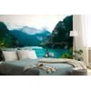 Samolepiaca tapeta maľované tyrkysové jazero